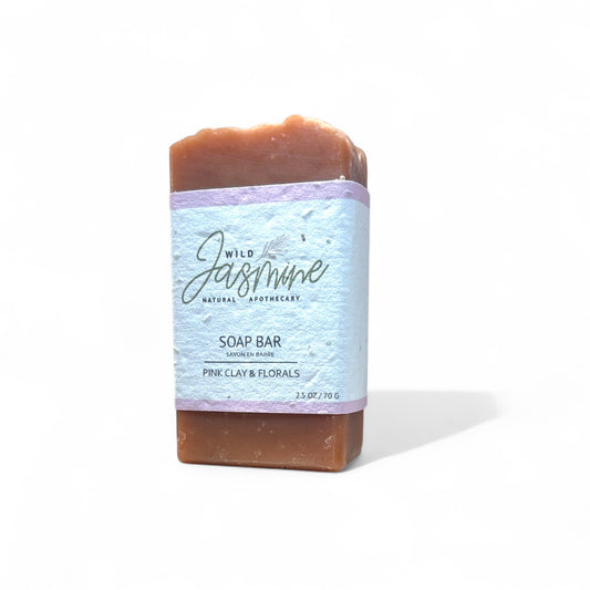 Mini Pink Clay & Florals Soap Bar