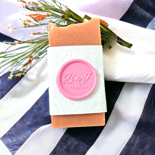 300 Mini Soap Bars with Plantable Labels & Custom Wax Seal