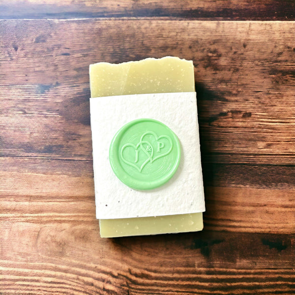 200 Mini Soap Bars with Plantable Labels & Custom Wax Seal